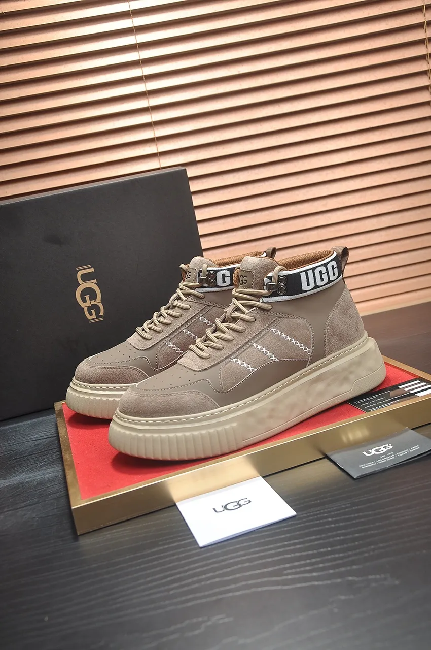Men's shoes 💰640💶 [UGG] (full wool lining) top-end high-quality fur-in-one warm snow boots from Australia's warm luxury brand men's shoes, UGG-5877 official website synchronized, made of imported cowhide, carefully sewn...Imported rubber foam outsole (comfortable, soft, wear-resistant) The quality is really great...Exquisite workmanship, you can't put it down at first sight, available in sizes 39-44
